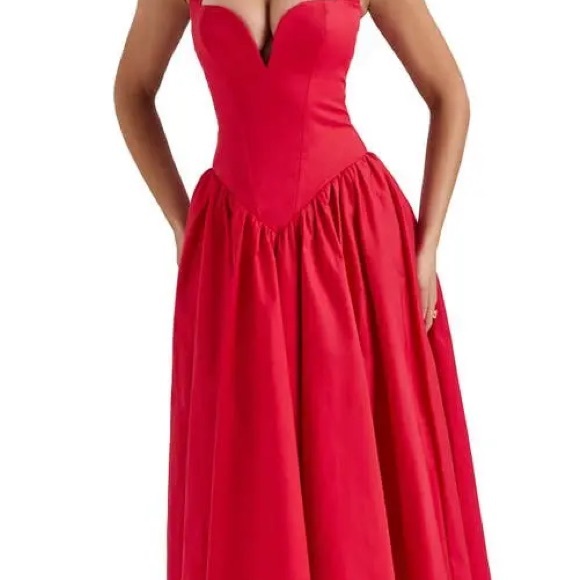House of Cb A line halter red dress House of Cb A line halter red dress
